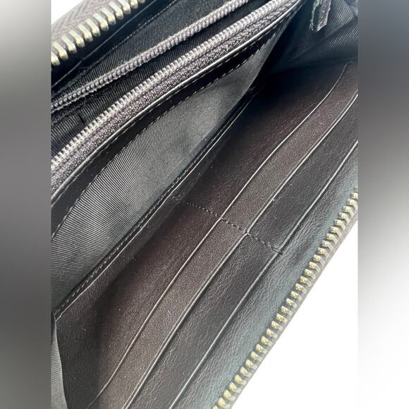 Gucci Vintage Leather Interlocking GG Logo Guccissima Long Zip Around Wallet - Picture 13 of 16